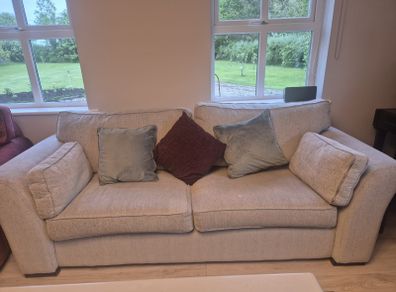 3 seater couch and two arm chairs