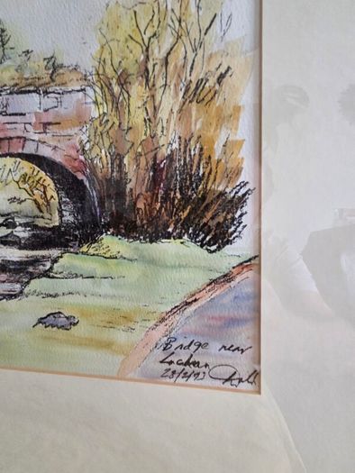 "Bridge at Laragh" Watercolour by Michael Walsh - Signed and dated
