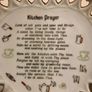 Vintage Heart-Shaped "Kitchen Prayer" Wall Hanging Ceramic Plate - Reticulated Hearts Image 3
