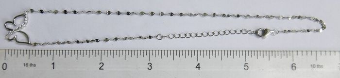 Vintage 925 Sterling Silver Butterfly Women's Pendant Necklace length 14" - 2g