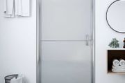 Shower Door Frost Tempered Glass 91x195 cm