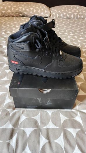 Supreme Nike Air Force Mid Black 42.5 New