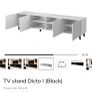 Modern black TV Cabinet Image 6