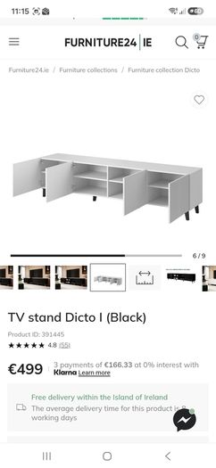 Modern black TV Cabinet