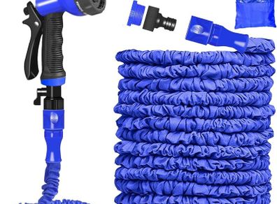 FREE EXPRESS SHIPPING 100FT Expandable Garden Hose Pipe,Expanding Hose Pipe with 8 Function Spray Gun,3 Times Magic Hose Pipe