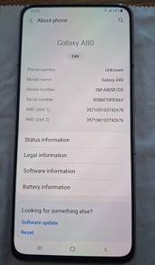 Samsung Galaxy A80 16 128GB  8GB RAM Android 11