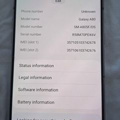 Samsung Galaxy A80 16 128GB  8GB RAM Android 11