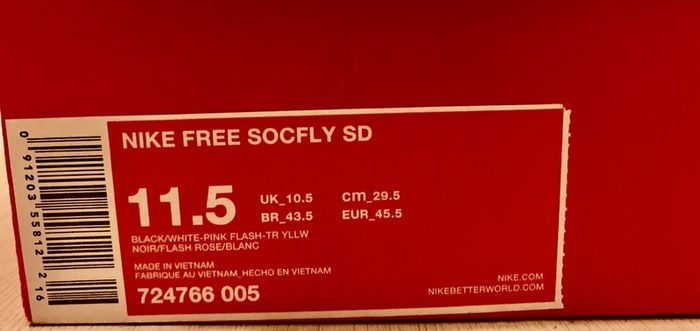 Nike Free 3.0 SocFly Rainbow Summer Sunset UK 10.5 DEADSTOCK