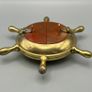 Vintage Brass Ship Wheel Ashtray 1960s Heavy Brass Ashtray Nautical Maritime Image 5