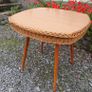 Very Rare Mid Century Wicker Table Image 4
