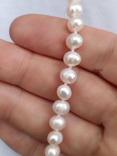 Baroque Pearl Necklace on Sterling Silver Closures
