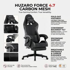 Huzaro Force 4.7 Carbon Mesh Gaming Chair with Footrest
