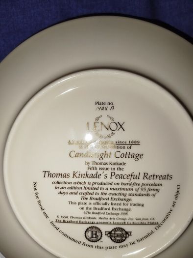 Bradford Exchange "Candlelight Cottage" plate