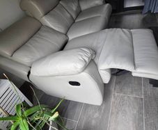 3 seater 1 side manual recliner sofa