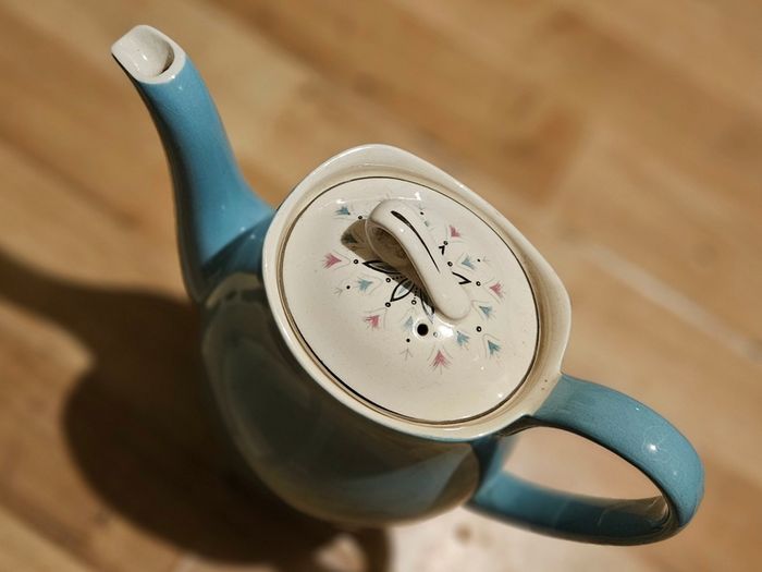 1950s Style Turquoise Tea or Coffee Pot