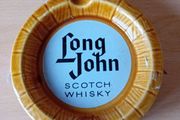 Scotch Whisky Porcelain Vintage Ashtray. "Long John" Ashtray made in Scotland by West Highland Pottery.
