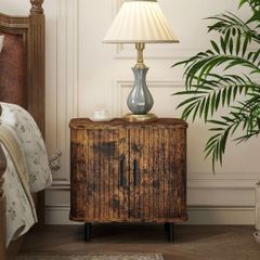 Bedside Table with Sliding Doors