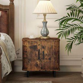 Bedside Table with Sliding Doors