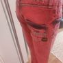 G-Star Raw red washed straight leg  jeans size W33 L33 UK12 EU40 Postage included Image 4