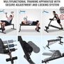 Foldable multifunctional weight bench flat bench, sit-up bench, 18-way adjustable, water-repellent, fit, abdominal trainer, load capacity up to 500 kg Image 3