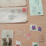 Collection of historical ephemera includes vintage envelopes, postage stamps, two photos and a bank check from the mid-20th century.Items date from the 1920s to the 1960s Image 2
