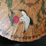 Vintage Oriental Hand Painted Bamboo Umbrella Image 2