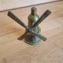 Vintage Brass Windmill Bell Ornament Image 2