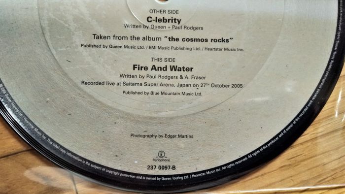 Queen + Paul Rodgers:C-Lebrity 7" Picture,Vinyl 2008 UK Single Mint.Record.Sealed
