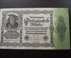 Germany. Reichsbanknote. 50000 Mark (19.11.1922)
