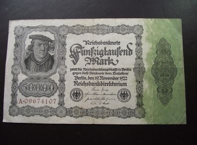 Germany. Reichsbanknote. 50000 Mark (19.11.1922)