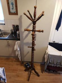 mahogany coat stand