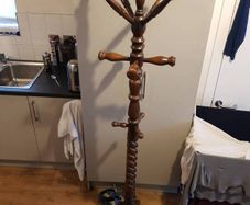 mahogany coat stand