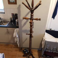 mahogany coat stand