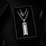 925 Vintage Sterling Silver Scottish Goldcraft Signed Modernist Necklace Image 2