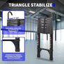 Telescopic Ladder, 5.0 m, Aluminium Folding Ladder with Hooks, Folding Step Boards, Aluminium Multi-Purpose Ladder, 150 kg Load Capacity, Step Spacing 30 cm, Black Image 2