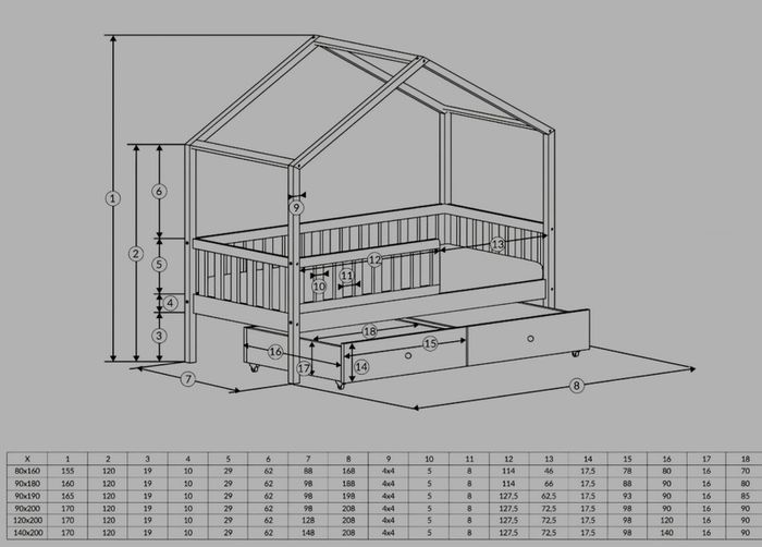 Kids Bed Toddler House Bedroom