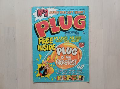 Plug British Comic Book Issue 2 Vintage Old 1977