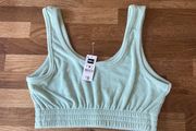 Brand New Light Green Towelling Bralet Small