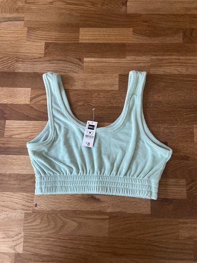 Brand New Light Green Towelling Bralet Small