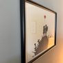 Framed Art Print | Kids on a Hill with Heart Balloon (Banksy-style) Image 2