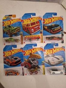 Six hot wheel cars