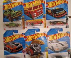 Six hot wheel cars
