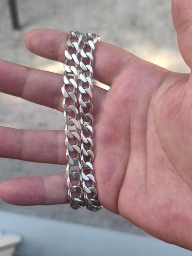 Sterling silver  necklace chain and bracelet