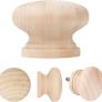 40 Pack of Round Unfinished Wood Knobs with Screws - 3.4 x 2.5cm / 1.34 x 0.98 Inches - Natural Wooden Birch Door Knob Hardware - Furniture Cabinet, Wardrobe, Cupboard & Drawer Pull Handles (FREE POSTAGE) Image 7