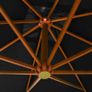 Hanging Parasol with Pole Black 3x3 m Solid Fir Wood Image 2