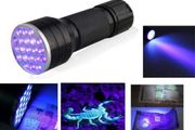 21 LED UV Ultra Violet Mini Flashlight Aluminum Blacklight Ink Torch Light Lamp