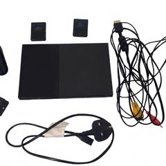 Sony PS2 Slim SCPH-90004 Bundle (Very Good Condition + Official Controller, 2 Memory Cards & FIFA 07)
