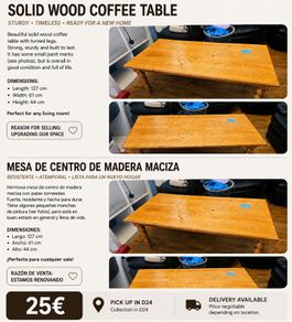 wood table