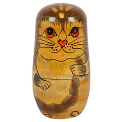 Cat Russian Doll - 5 Nesting Dolls