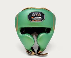 Rival 100 Series Professional Sparring Headgear (Green/Gold)
